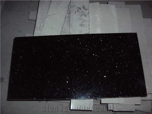 Black Galaxy Granite Polished Slab Tile
