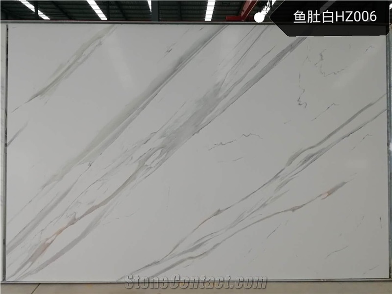 Calatata White Engineer Stone Artificial Marble