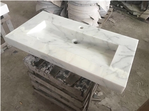 Carrara White Bianco Carrara Stock Sink Basin