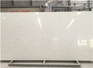 Carrara White Quartz for Kitchentop Walling