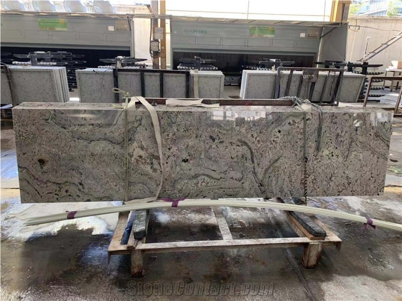 Grey Vein Granite Prefab Fabrication Countertop
