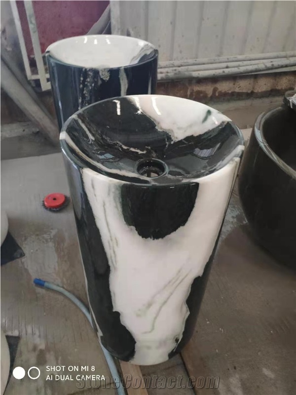 Panda Marble Basin Sink New Design Factory Stock