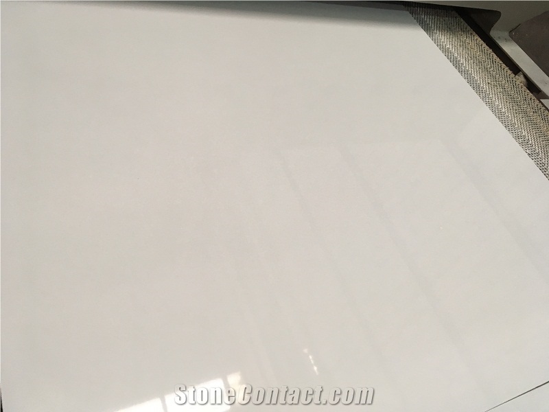 Pure White Artificial Marble Engineer Slab Tiles