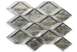 Silver Diamond Glass Mosaic Tiles