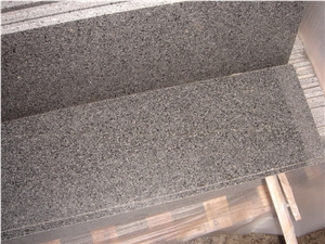 New China Dark Grey Granite G654 Flamed Tile Floor