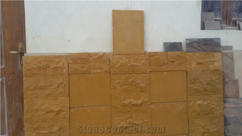 Golden Sinai Marble Tiles & Slabs, Split Face