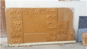 Golden Sinai Marble Wall Tiles, Split Face