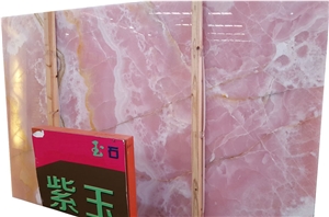 Backlit Panel Shower Walls Pink Onyx