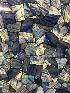 Blue Crystal Agate Stone Slabs