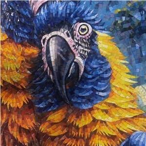 Wall Decorative Bird Glass Mosaic Pattern