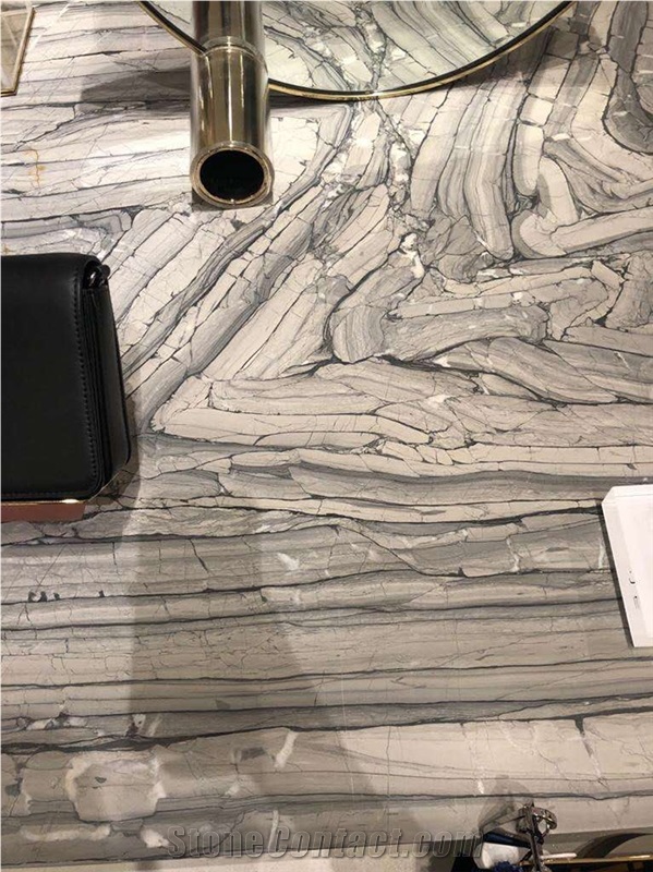 Fossil Stone Wood Grey Marble