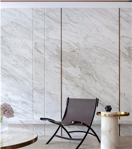 Jazz White Volakas Marble Slab for Wall