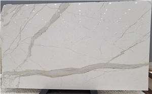Kitchen Slab Calacatta Marble with Gray