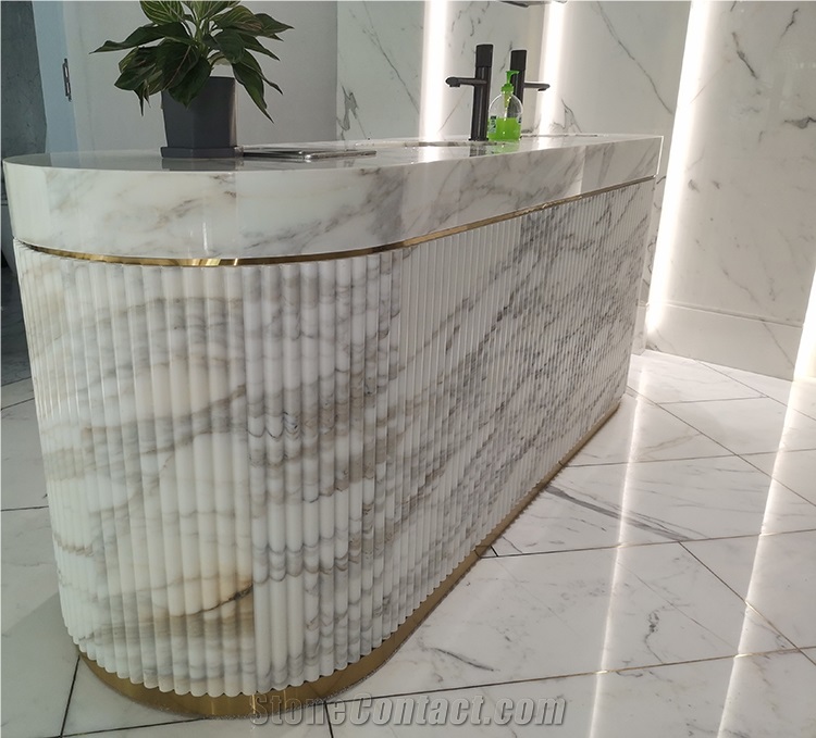Vanity White Marble Bathroom Countertop
