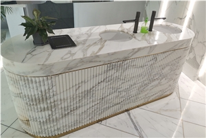 Vanity White Marble Bathroom Countertop