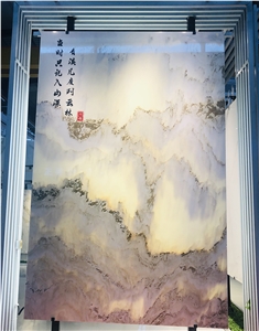 Wall Decor Shanshui White Marble
