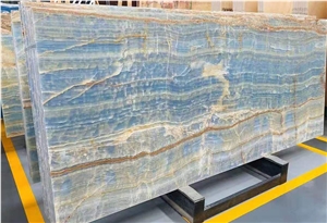 Wall Decorative Blue Onyx Slabs