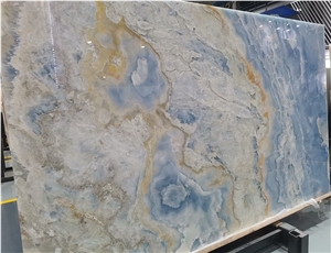 YUANDA Blue Aqua Ice Sky Jade Premium Onyx Slabs