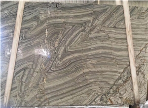 YUANDA Grey Fossil Marble Slabs Wood Grain
