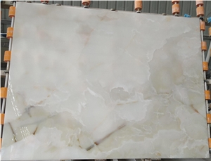 YUANDA Iran White Onyx Slabs Premium Translucent