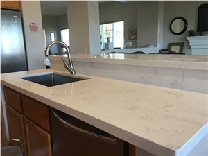 Bianco Carrara Quartz Slabs for Kitchen Countertop