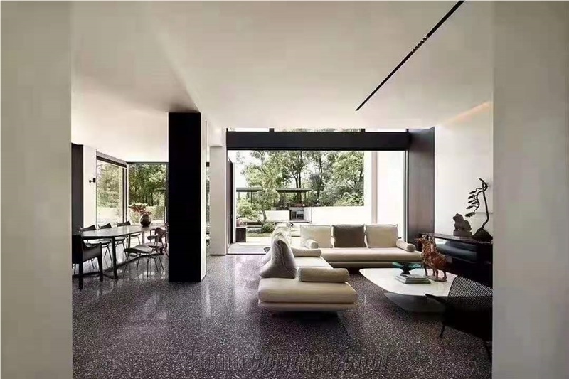 China Grey Terrazzo Polished Floor Covering