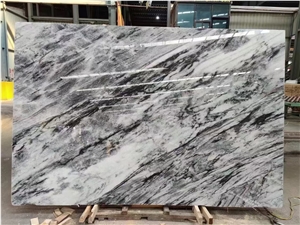 Italy Grey White Marble Polished Big Slabs