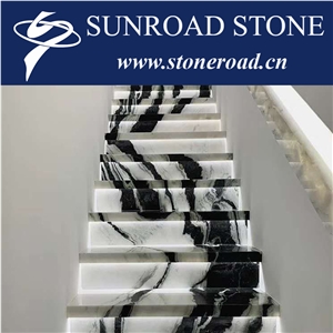 China Panda White Marble Stair Steps Projects