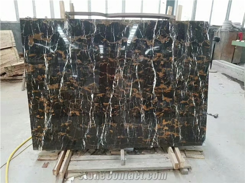 Gold Portoro Black Portoro Marble Wall Tiles