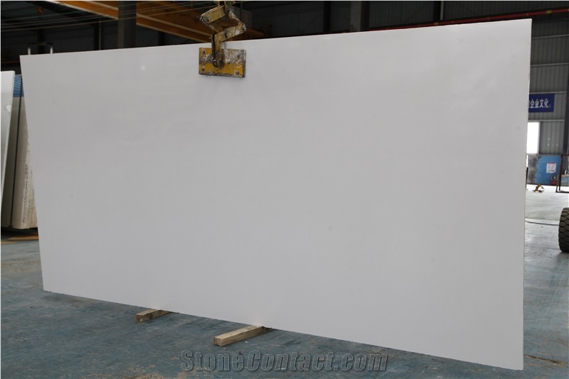 Pure White Artificial Stone Engineer Marble Slabs