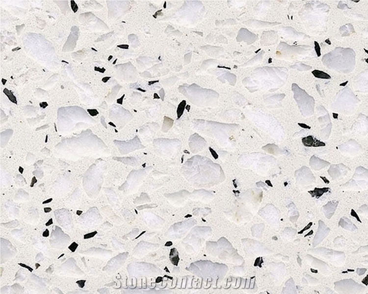 White Terrazzo Slabs Artificial Stone Tiles