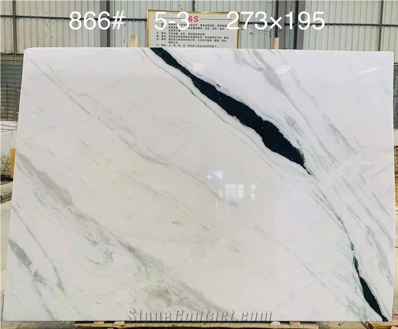 White Marble Black Vein Tile Slab Pattern Covering