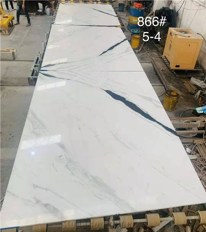 White Marble Black Vein Tile Slab Pattern Covering