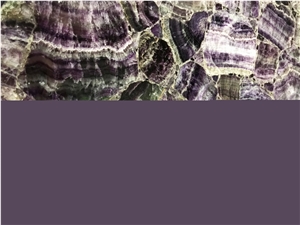 Backlit Lilac Amethyst Purple Gemstone Slab