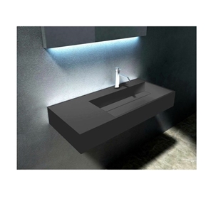 Black Artificial Stone Bathroom Sinks