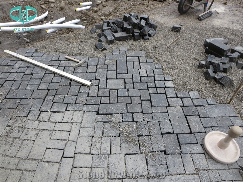 Black Basalt for Cobble Stone Pavers