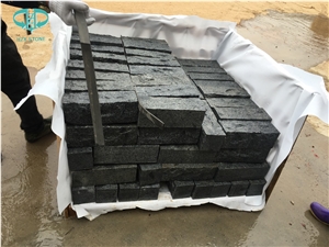 Black Granite Cobble Stone Cube Stone