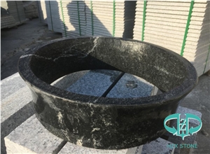 Black Granite Flowerpot,Garden Planter