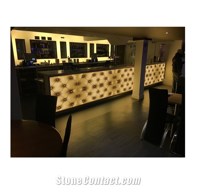 Black Solid Surface Bar Counter Top