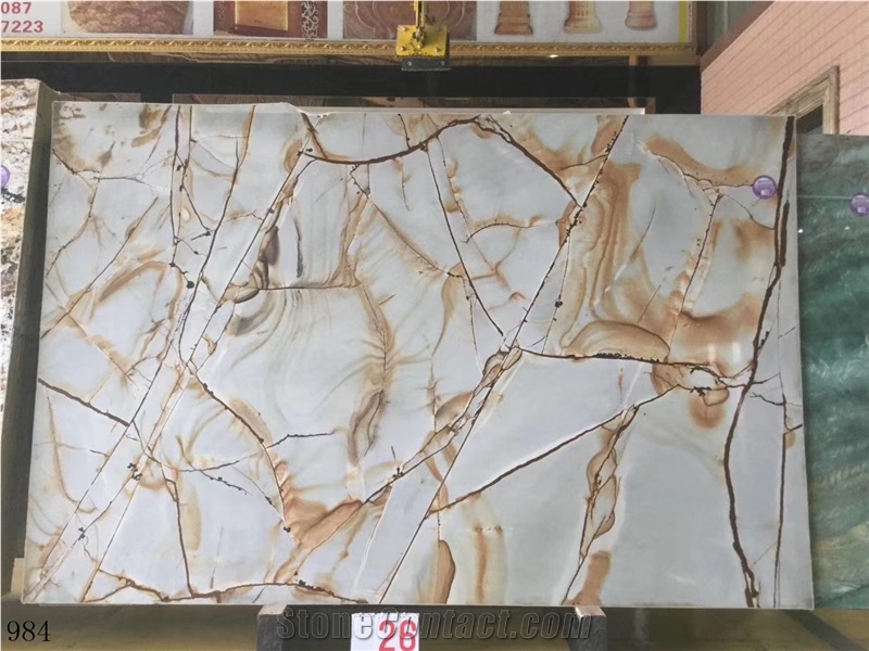 Brazil Roman Impression Quartzite Slab Tiles Use