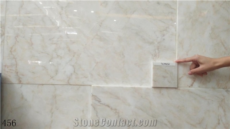 Brazil Taj Mahal White Quartzite Slab Kitchen Tile