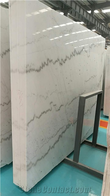 China Carrara White Guangxi White Marble Slabs