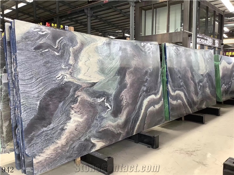 China Landscape Green Marble Slab Wall Floor Tiles