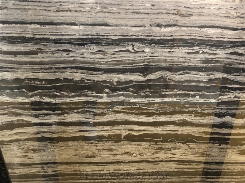 China Panama Brown Wood Grain Marble Slabs