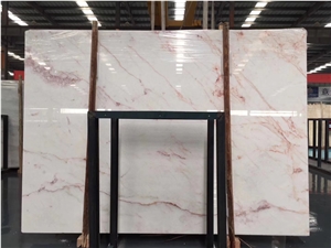 China Red Cream Marble Slab Wall Floor Tiles