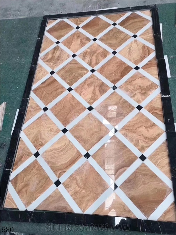China Royal Wooden Marble Slab Tile