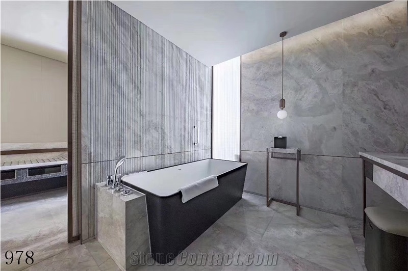 China Yabo Grey Marble Slab Wall Floor Tiles