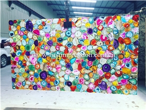 Colorful Agate Gemstone Slabs,Tiles for Walling