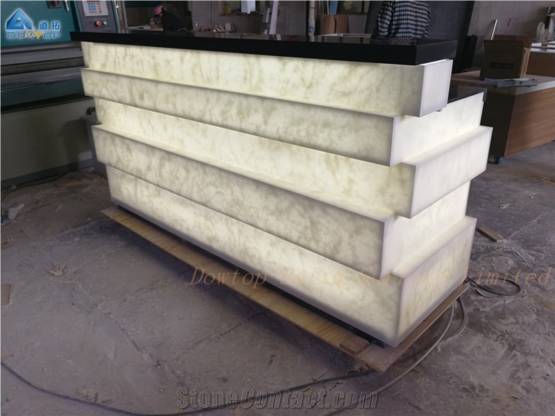 Commercial Translucent Stone Bar Counter