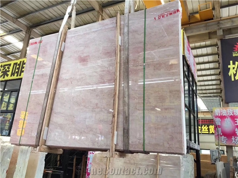 Cream Rose Marble Slabs & Tiles, China Pink Marble
